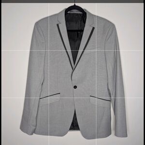 Men's Zara Gray Contrast Blazer 38